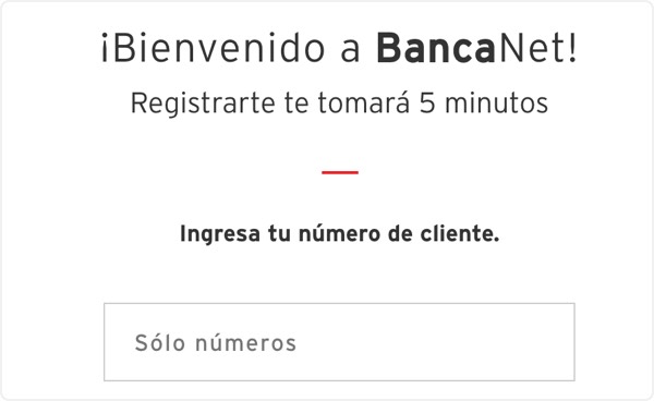 Bienvenido a BancaNet